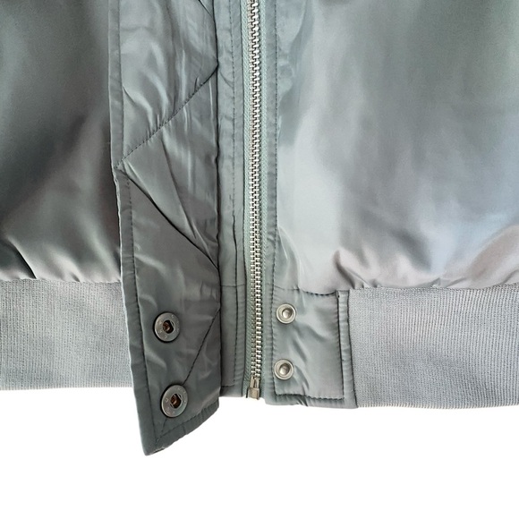 FREE PEOPLE | NWOT MAX UTILITY QUILTED HOODED PUFFER VEST GRAY & ORANGE | MEDIUM - Picture 5 of 11